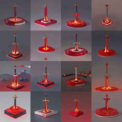fire in background,huge red sword in fire,glowing,lighting,fire on ground,<lora:CGweaponiconbsw_20230626123408:1>