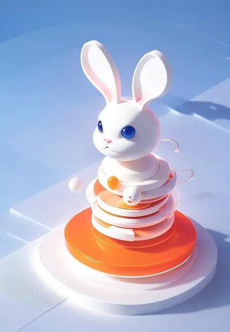 cute little rabbit |  spaceship,white background,accurate perspective,colorful,masterpiece,rabbit astronaut,
