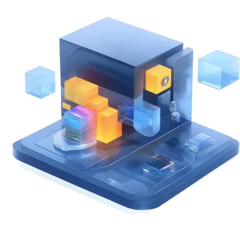 Emergence Sci-Fi cube with neon glowing elements. miniatures, architecture, structure, edifice, building, Abstract ,particle module, Lego, (isometric:1.2), 3dcharacter, simple background, <lora:microsoft style 0623:1>,MICROSOFT STYLE, MOSHA,FROSTED GLASS,
soft lighting, blue|gold, ((best quality)), ((masterpiece)),(detailed),(lightgray background:0.8), accurate perspective, cgi, 3d, render, blender,octane render, high contrast,