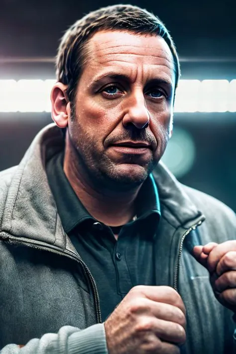 realistic Photography of a man adamsandler, masterpiece, best quality, 4k, studio light, soft ton