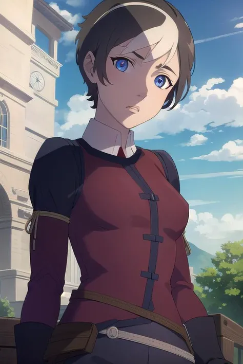 cassandraderolo, <lora:cassandra de rolo-lora-nochekaiser:1>,
cassandra de rolo, short hair, blue eyes, black hair, white hair, multicolored hair, two-tone hair,
BREAK gloves, black gloves, pants, puffy sleeves, long sleeves, shirt, red shirt, high collar,
BREAK outdoors, forest, nature, grass, trees, sun, sky, clouds,
BREAK looking at viewer, (cowboy shot:1.5),
BREAK <lyco:GoodHands-beta2:1>, (masterpiece:1.2), best quality, high resolution, unity 8k wallpaper, (illustration:0.8), (beautiful detailed eyes:1.6), extremely detailed face, perfect lighting, extremely detailed CG, (perfect hands, perfect anatomy),