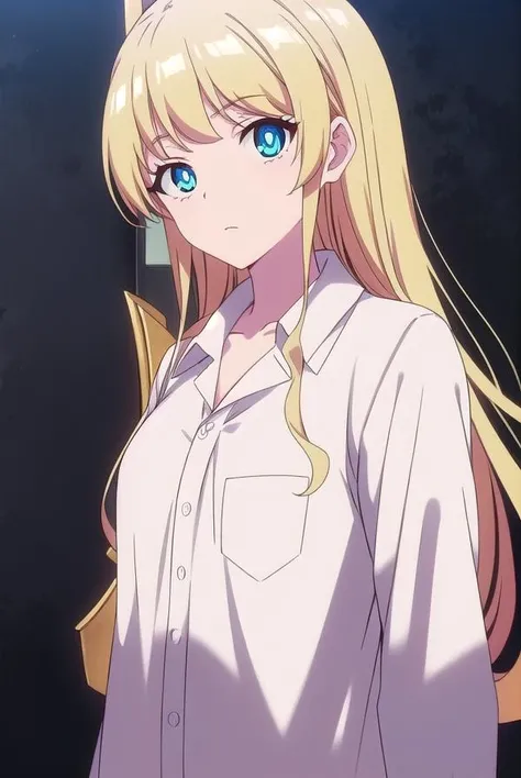 hinatatachibana, <lora:hinatatachibana-lora-nochekaiser:1>,
hinata tachibana, long hair, blue eyes, blonde hair,
BREAK shirt, collarbone, white shirt, collared shirt,
BREAK looking at viewer,
BREAK outdoors,
BREAK <lora:GoodHands-vanilla:1>, (masterpiece:1.2), best quality, high resolution, unity 8k wallpaper, (illustration:0.8), (beautiful detailed eyes:1.6), extremely detailed face, perfect lighting, extremely detailed CG, (perfect hands, perfect anatomy),