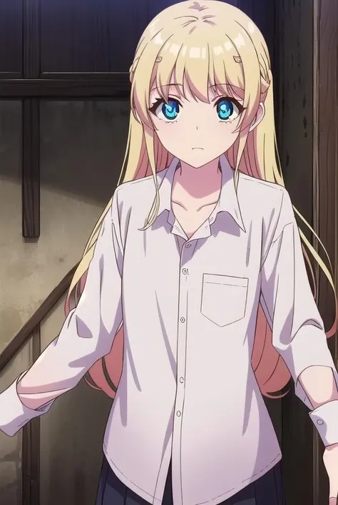 hinatatachibana, <lora:hinatatachibana-lora-nochekaiser:1>,
hinata tachibana, long hair, blue eyes, blonde hair,
BREAK shirt, collarbone, white shirt, collared shirt,
BREAK looking at viewer,
BREAK outdoors,
BREAK <lora:GoodHands-vanilla:1>, (masterpiece:1.2), best quality, high resolution, unity 8k wallpaper, (illustration:0.8), (beautiful detailed eyes:1.6), extremely detailed face, perfect lighting, extremely detailed CG, (perfect hands, perfect anatomy),