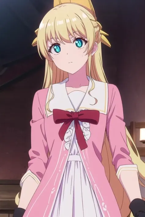 hinatatachibana, <lora:hinatatachibana-lora-nochekaiser:1>,
hinata tachibana, long hair, blue eyes, blonde hair,
BREAK gloves, bow, fingerless gloves, ribbon, red ribbon, pink dress, long sleeves, headgear, white sailor collar, collar, sailor collar, hair ornament, pantyhose, black gloves,
BREAK looking at viewer,
BREAK outdoors,
BREAK <lora:GoodHands-vanilla:1>, (masterpiece:1.2), best quality, high resolution, unity 8k wallpaper, (illustration:0.8), (beautiful detailed eyes:1.6), extremely detailed face, perfect lighting, extremely detailed CG, (perfect hands, perfect anatomy),