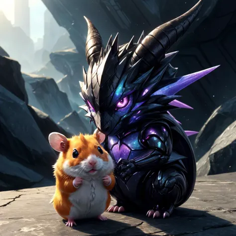 <lora:DraconicTech-15:0.3> draconictech, scifi,obsidian , iridescent, <lora:add_detail:0.5>
cute hamster , pokemon \(creature\),
