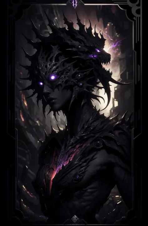 (masterpiece, best quality, detailed), <lora:TarotMaker:0.6> (horridtarot), (red glow:1.2), portrait, 1girl, [nude, naked, blush : red robe, hood, mage hat: 10], <lora:DraconicTech:0.6> draconictech, scales, BREAK, (style-swirlmagic:0.6), firey background, backlighting, <lora:LowRA:0.5>