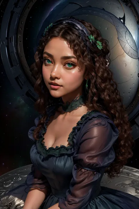 <lora:voldress_v3:1>
masterpiece, volumetric lighting, intricate volumetric shadows, render in an awe-inspiring 8K photorealistic resolution, highest level of clarity and detail, highly detailed artistic quality
brown girl in Dark Blue voldress, cropped pixie, green eyes, Extreme close-up
lunar base background