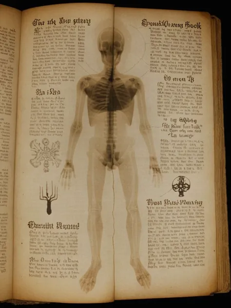 ancient page of occult necromancy book <lora:SDXL ST DD Xray-v1:0.8> xray