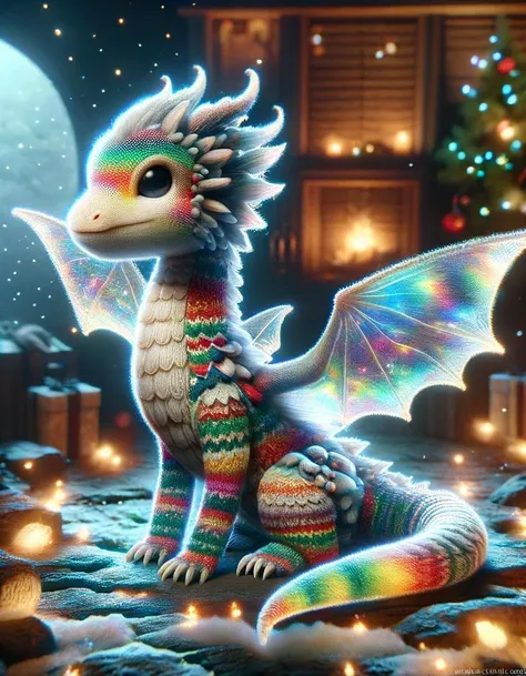 hyper detailed masterpiece, dynamic, awesome quality, photo of a tiny cute ral-smoldragons, wearing a ChristmasSweater, watching a monster lurking in the depths of the ocean, A cozy, fireside log cabin with a warm, inviting interior and breathtaking views, christmas, snowing, chrimstas trees, christmas ornaments, DonMSp3ctr4lXL, <lora:DonMSp3ctr4lXL-000008:1>, transparent, translucent, distinct foreground and background,unmatched tour de maÃ®tre,exceptional artistic triumph,distinct foreground and background,flawless magnum,