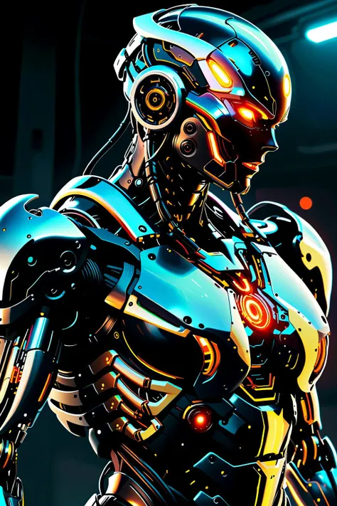 1girl,solo,robot,mecha,sheathed,cable,upper body,glowing,cyborg,cyberpunk,<lora:Alienscape:1>,otherscape,<lora:armor_ninja:1>,ninja,cyborg,<lora:better_creative_hair:0.8>,bce,<lora:BORG:0.8>,BORG,endoskeleton,android,cyborg,transparent,muscles,wires,skin,<lora:zyd232_CyberneticJawless_v1_1:1>,Cybernetic_Jawless,mask,mechanical parts,cybernetic,