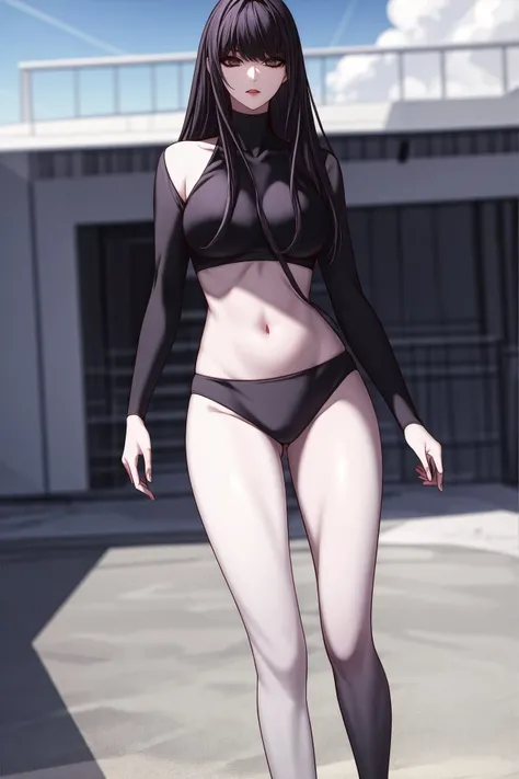 masterpiece, high quality, depth of field, dramatic light, best shadow, best illumination, (backlighting), 8k, beautiful lighting, best quality, highres, female focus, <lora:hairdetailer:0.7>, <lyco:GoodHands-beta2:0.7>,
Jiyoung Yoo, 1girl, solo, black hair, long hair, sexy body, midriff, inflated body, bikini, beach on background, <lora:Jiyoung Yoo:0.7>