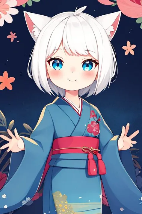 masterpiece,best quality,1girl,solo,white hair,cyan eyes,kimono,kemono,smile,chibi,fantasy city, <lora:childbookv6-000032:1:1,0,0,0,0,0,0,0,1,2,2,1,0.6,1,0.6,0.5,0.5,2,1,2,1,1,1,1,1,1>