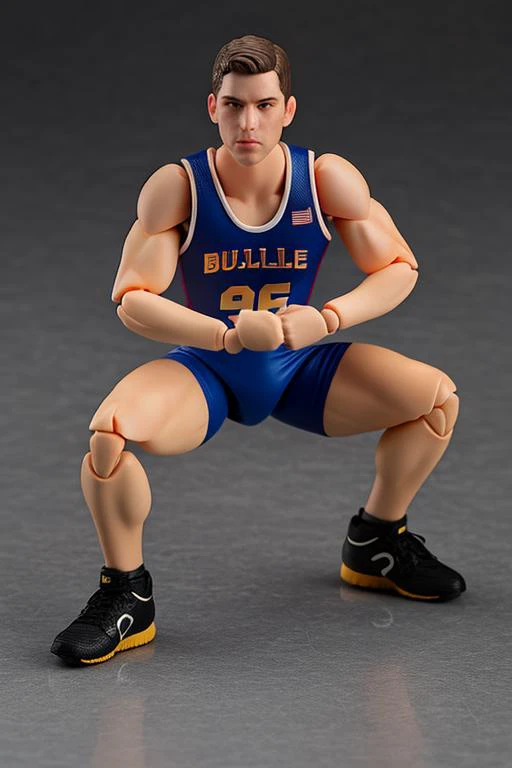 portrait photograph of a hot male wearing a collegiate wrestling singlet, 25-30 years old, short crew cut hair, oval face, perfect eyes, slim body, chest hair, arms crossed, wrestler stance, proud, invincible, high detailed skin, best quality, depth of field, soft lighting, low camera angle, bare legs, <lora:wrestlingSinglets_v10:0.8>, <lora:figma:.6>, toy, figurine, action figure, ((bulge))