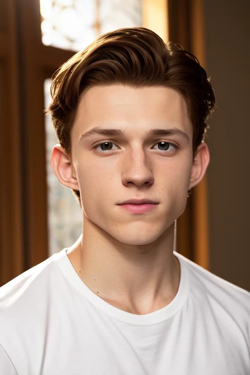 masterpiece, best quality, perfect anatomy, high quality, highly detailed, extremely detailed cg unity 8k wallpaper, hyper-detailed, high-resolution illustration, highres, absurdres, intricate detail, extremely detailed CG, 1boy, male focus, (((full body))), portrait photograph of tom holland standing tall in his bedroom facing the camera,<lora:tom-holland-v2-09:.5>, Strong Backlighting, Dramatic Shadows, Dynamic Key Lighting, Vibrant Colors, perfect eyes, proud, invincible, window in background