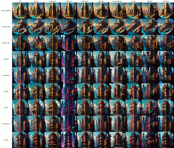 anime style digital painting, sketch, (scifi ancient egyptian aesthetic:1.25), a great vertical city