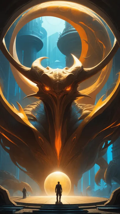 by Zdzislaw Beksinski and Greg Tocchini, (neo-pop, masterful, beautiful:1.4), poster art, bold lines, hyper detailed, expressive,  award winning,  (otherworldly creature:1.4), (intricate details, masterpiece, best quality:1.4), looking at viewer, dynamic pose, wide angle view