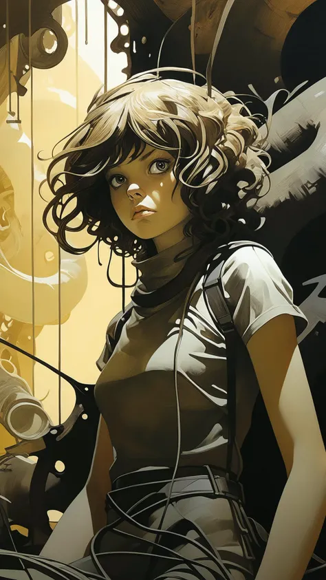 designed by greg manchess,half rat half girl, female anthropomorphic, dnd creature, mutation, bright eyes, unsure pose, friendly look, detailed, sewer, trending on art station, photoreal, 8 k, octane render by greg rutkowski, art by Carne Griffiths and Wadim Kashin ,in the style of Dau-al-Set, Pollock, and inspired by MAPPA and Zdzislaw Beksinski, <lora:add-detail-xl:1> <lora:AshleyWoodArtAILccp:0.8> <lora:FF-TentacleFFashion4:1>