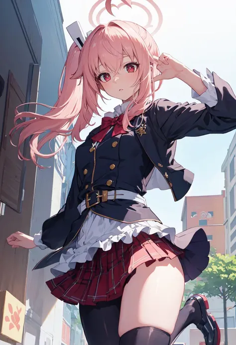 (high-quality,highres,anime girl)A school girl, doing standing split