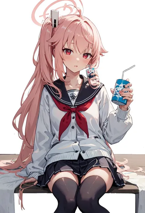Highest quality、masterpiece、beautiful、Detailed、Age: 18、classroom、dynamic pose、sit astride、open legs、in heat、covered erectile nipples、Taking a bite of melting soft serve ice cream、(Cream on thighs:1.4)、cream on スカート、wearing スカート