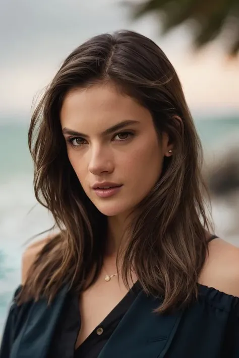<lora:4l3ss4ndr4:0.9>, a Realistic photo of 4l3ss4ndr4 woman, long hair, looking at viewer, brown hair, bare shoulders, brown eyes, lips, close-up, realistic, nose, soft lighting, professional Photography, Photorealistic, detailed eyes, RAW, analog, sharp focus, 8k, HD, DSLR, high quality, Fujifilm XT3, film grain, award winning, masterpiece