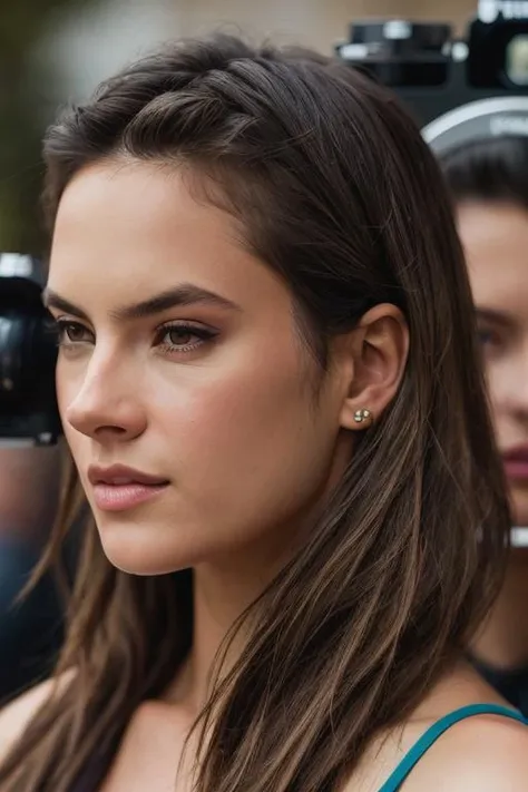 <lora:4l3ss4ndr4:0.9>, a Realistic photo of 4l3ss4ndr4 woman, long hair, looking at viewer, brown hair, bare shoulders, brown eyes, lips, close-up, realistic, nose, soft lighting, professional Photography, Photorealistic, detailed eyes, RAW, analog, sharp focus, 8k, HD, DSLR, high quality, Fujifilm XT3, film grain, award winning, masterpiece