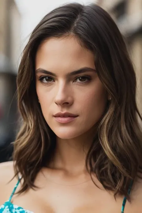 <lora:4l3ss4ndr4:0.9>, a Realistic photo of 4l3ss4ndr4 woman, long hair, looking at viewer, brown hair, bare shoulders, brown eyes, lips, close-up, realistic, nose, soft lighting, professional Photography, Photorealistic, detailed eyes, RAW, analog, sharp focus, 8k, HD, DSLR, high quality, Fujifilm XT3, film grain, award winning, masterpiece