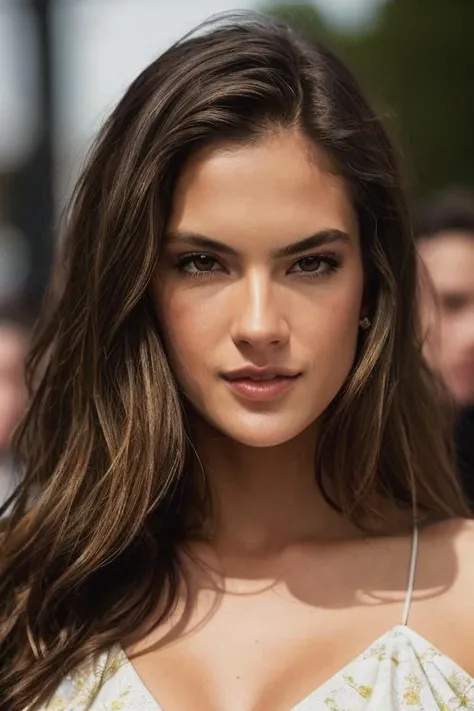 <lora:4l3ss4ndr4:0.9>, a Realistic photo of 4l3ss4ndr4 woman, long hair, looking at viewer, brown hair, bare shoulders, brown eyes, lips, close-up, realistic, nose, soft lighting, professional Photography, Photorealistic, detailed eyes, RAW, analog, sharp focus, 8k, HD, DSLR, high quality, Fujifilm XT3, film grain, award winning, masterpiece