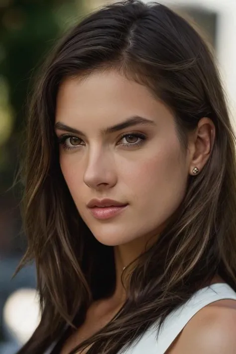 <lora:4l3ss4ndr4:0.9>, a Realistic photo of 4l3ss4ndr4 woman, long hair, looking at viewer, brown hair, bare shoulders, brown eyes, lips, close-up, realistic, nose, soft lighting, professional Photography, Photorealistic, detailed eyes, RAW, analog, sharp focus, 8k, HD, DSLR, high quality, Fujifilm XT3, film grain, award winning, masterpiece
