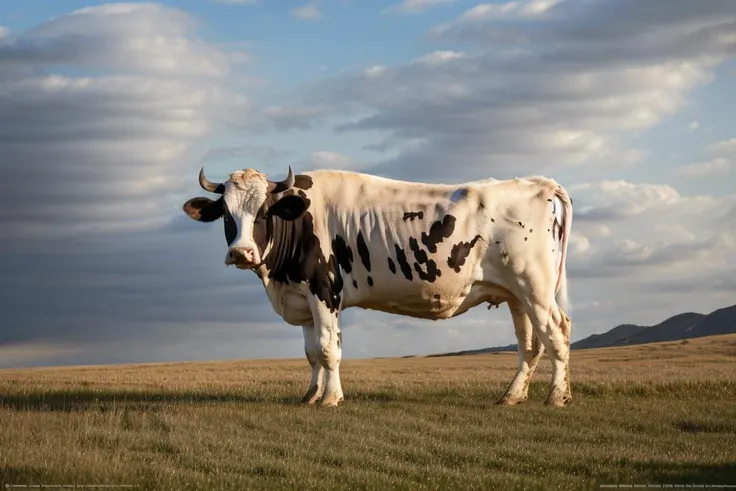 cow, white hair, feminine, full body, brown hair, long hair, soft clouds, fantasy background, sharp focus, digital painting, artgerm, alphonse mucha, greg rutkowski, andrei riabovitchevs, EdobCow cow, (realistic:1.5), <lora:EdobCow_v1.0:0.8>