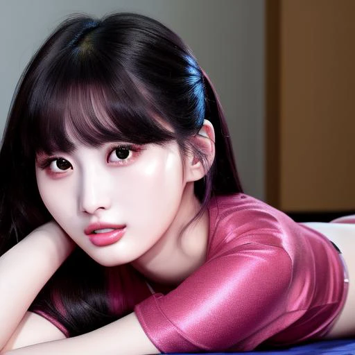 a beautifull illustration of momo , 4k, highres, masterpiece, kpop
