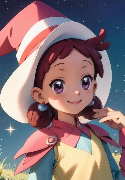 <lora:Ojamajo_Doremi:0.8>, HarukazeDoremi, smile, (magical, magnificent, masterpiece:1.3)
