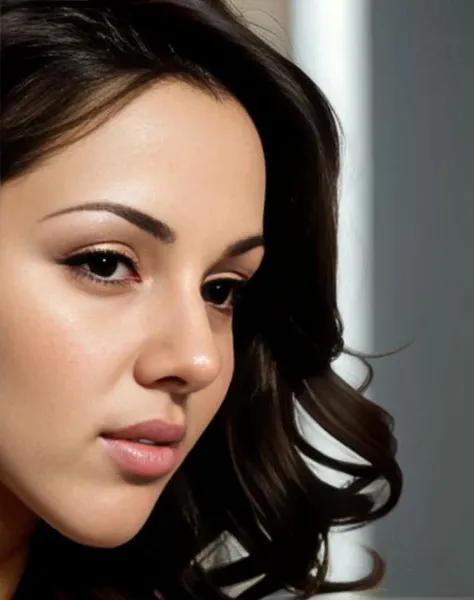 annet face close up, makeup