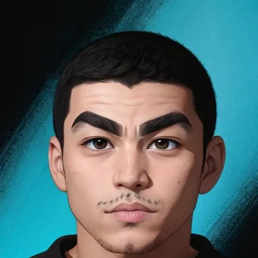 k4nk1ch1 man, <lora:k4nk1ch1 -000059:0.7> black eyes, connected eyebrow, headshot