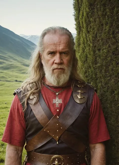 An intricate full color portrait of sks person:1 as (viking warrior), (barbarian), epic character composition, by ilya kuvshinov, alessio albi, nina masic, sharp focus, natural lighting, subsurface scattering, f2, 35mm, film grain, <lora:locon_georgecarlin_v1_from_v1_64_32:1.25>