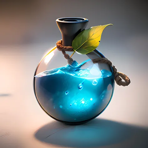 (masterpiece, top quality, best quality, official art, beautiful and aesthetic:1.2),(8k, best quality, masterpiece:1.2),CGgameiconV, no humans, simple background, leaf, rope, grey background, shiny, epic, liquid, blttle,<lora:CGgameiconV:1>,