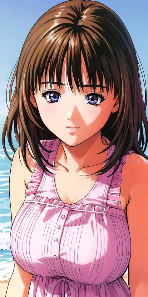 <lora:yoshizuki_ioriV3:0.7> yoshizuki_iori, huge_breasts, standing, solo, sundress, masterpiece, best quality, detailed face, detailed eyes, highres,