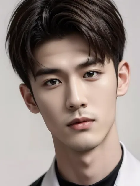 ((masterpiece)),((bestquality)),8k,high detailed,ultra-detailed,photography,award winning,documentary,Original Photo,Realisticity,solo,(1boy;1.4),a male,male focus,silm,Asian,handsome face,(different male face features;1.4),Well-Proportioned Hands,Real Skin Texture,White Marble Glowing Skin,model,thick eyebrows,Dark Light blonde Hair,Fashion wear,(simple background:1.1),[Ambient lighting|Bounce lighting|clean background trending],Head Down,close-up view,Shaved Haircut,[Cinematic Shot|Portrait|Golden Ratio],(random stylish pose action),<lora:muscle_slider_v1:-0.3>,<lora:weight_slider_v2:-0.35>,<lora:add_detail:0.75>,04.äººç©_ç·æ§é ­é«®èç©¿è:ç·è£:ç·ä¸èº«04.äººç©_ç·æ§é ­é«®èç©¿è:ç·çé ­é«®08.äººç©_è¡¨æ:ç¬ç³»å@