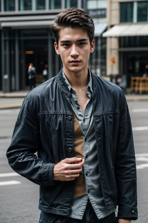 (best quality, masterpiece, ultra-detailed, high quality photography, photo realistic:1.33), (1 male, 27-years-old male, real skin texture, detailed skin texture, :1.21), (random fashion stylish pose, Looking At Food, :1.33), solo, slim Asian male, handsome detailed face, Highly Detailed Hands, (random fashion outfit, Bro Flow, Kubrick Stare, multicolored_background, :1.1), <lora:增加細節3:1>