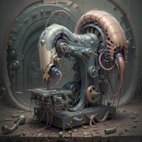 <lora:BioPunkAI:1> BioPunkAI classic sewing machine