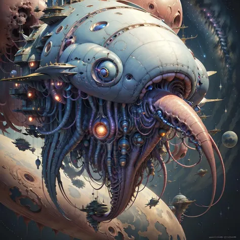 <lora:BioPunkAI:.89> BiopunkAI
spaceship in space, stars , detailed, intricate,