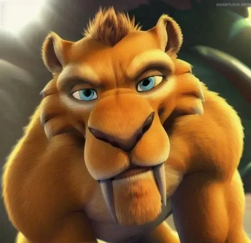 <lora:diego-07:1.0> Diego, sabertooth, feral,full body image, looking at viewer, solo, male, big balls, big cock, long dick, foreskin, detailed paws, short tail, detailed hands, city background, Detailed background,  high quality, photorealistic, ultrarealistic, 4k,  realistic fur, furry, paws, detailed fur,  mouth closed. absurd res,