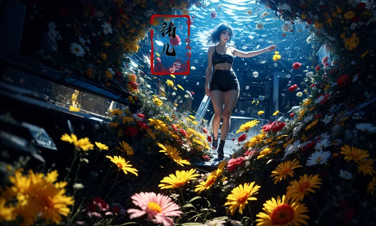 highly detailed, dynamic, cinematic, stunning, realistic lighting and shading, vivid, vibrant, octane render, unreal engine, very detailed, concept art, realistic, Cry engine, blurry foreground, blurry,
(dramatic, gritty, intense:1.4),masterpiece, best quality, 32k uhd, insane details, intricate details, hyperdetailed, hyper quality, high detail, ultra detailed, Masterpiece,
red flowers, 1girl,solo,pink flower, (full body:1.5), exposed collarbone, exposed shouldersredblue
<lora:~Q?-f flowers:0.8>