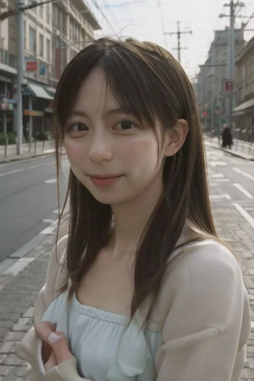Nsfw,Backlight,masterpiece,bestquality,highlydetailed,ultra-detailed, realistic, photorealistic, solo, realistic,  1girl, Street Fashions,  small mouth, double eyelids, smile lines, Straight hair, hair covering ears, small breasts, dedicated nipple Slender, fair skin, slim, high light  exposure, thin, Point of view