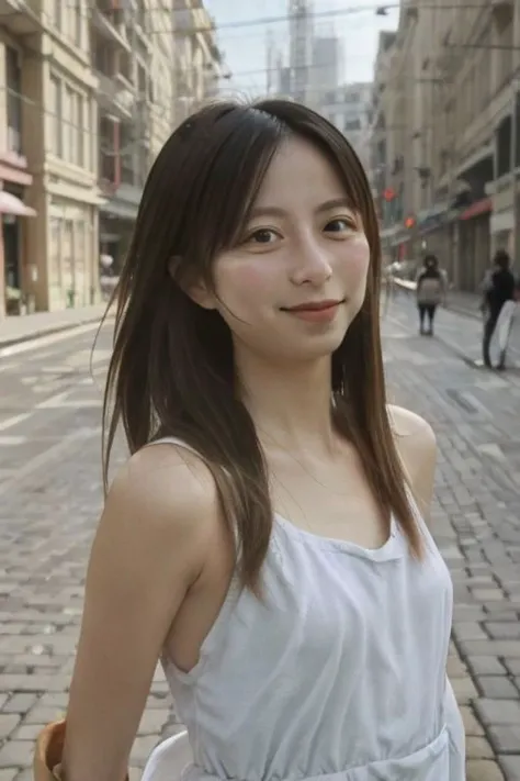 Nsfw,Backlight,masterpiece,bestquality,highlydetailed,ultra-detailed, realistic, photorealistic, solo, realistic,  1girl, Street Fashions,  small mouth, double eyelids, smile lines, Straight hair, hair covering ears, small breasts, dedicated nipple Slender, fair skin, slim, high light  exposure, thin, Point of view