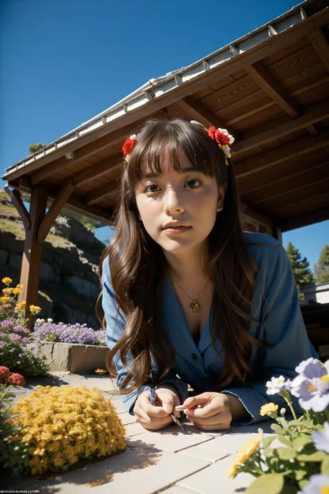 1girl, (art by Cristian Mungiu:1.1) and (Augustus John:0.7) and (Brian Kesinger:1.1) , cinema art, dramatic Claymation of a lovely, ([head of a Kraken|Carport]:1.3) with Granite ears, it is very Selfish and Nonchalant, background is Scenic Scotland, dense flower field with Yew, Bathed in shadows, split diopter, Fine art, Disgusting, Minecraftcore, Dramatic spotlight, 80mm, Velvia, stylized, cosmic energy, photolab, wallpaper, magnificent, close-up
