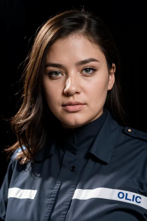(masterpiece:1.2), (best quality:1.2) (detailed) (intricate) (8k) (HDR)
extreme close up, face close up, female, police officer, police uniform, long sleeves, police jacket,
<lora:weight_slider_v2:1.5>