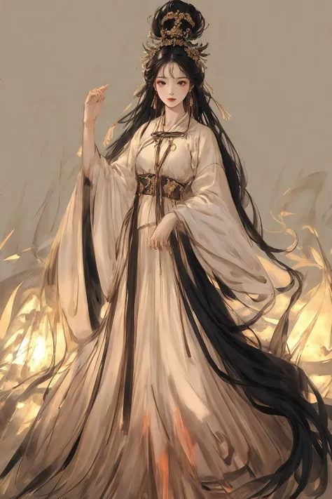 A girl, dressed in white, standing, facing, full length, in front, font<lora:guofeng02meizia:0.8>