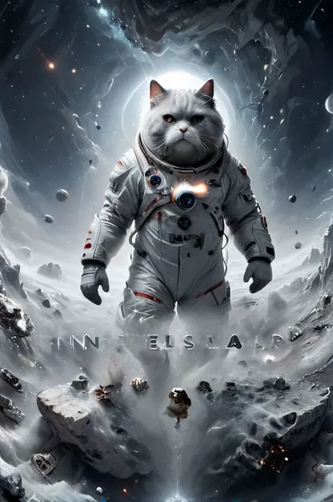 (("Interstellar" (text logo:1.9) <lora:Harrlogos_v2.0:1.9>)), (full body), (((fat cats))), (Interstellar splash screen, fluffy fat cat dressed as an astronaut on another planet)), white and gray colors predominate, hyper-detailing, hyper-realism, sharp shot, cinematic, action-packed background, <lora:xl_more_art-full_v1:1>