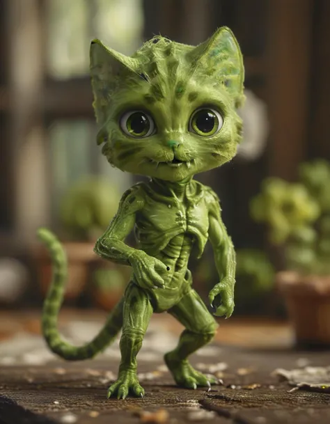 chibi, green [alien|cat] <lora:chibi-p:.8>