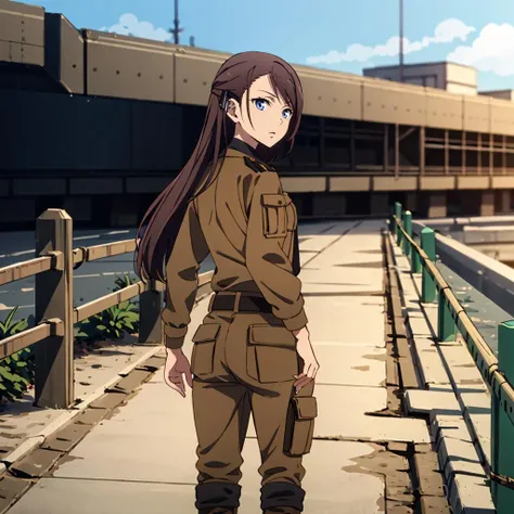 masterpiece,highres,high quality,extremely detailed,solo,looking back,
<lora:RekkaLin001:0.7>,
RekkaLin,1girl,
long hair,
military uniform,jacket,shirt,open jacket,
belt,pants,
boots,